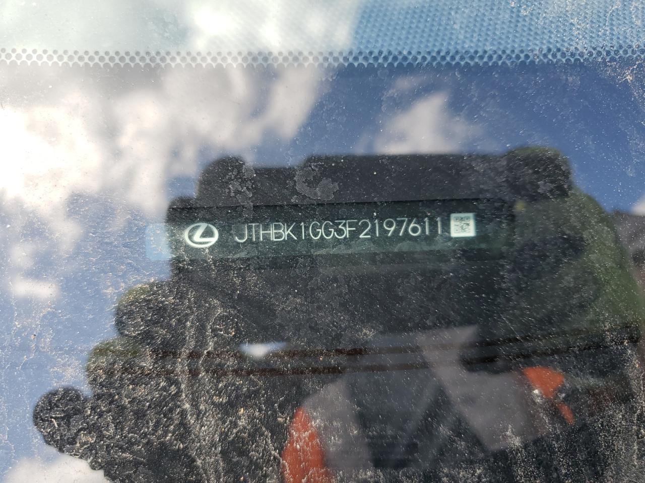 JTHBK1GG3F2197611 2015 Lexus Es 350