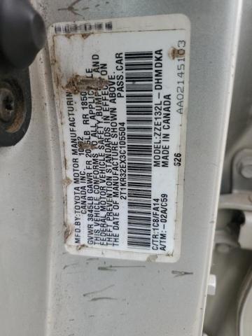 2003 Toyota Corolla Matrix Xr VIN: 2T1KR32EX3C105504 Lot: 60069194