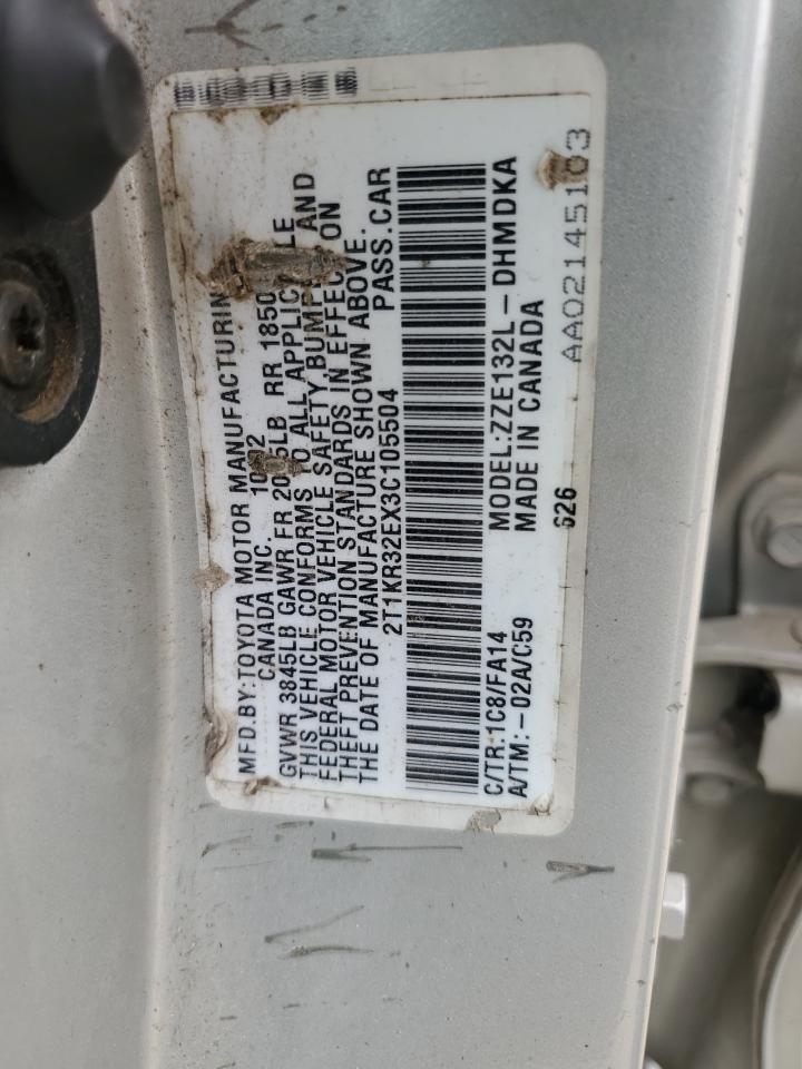 2T1KR32EX3C105504 2003 Toyota Corolla Matrix Xr