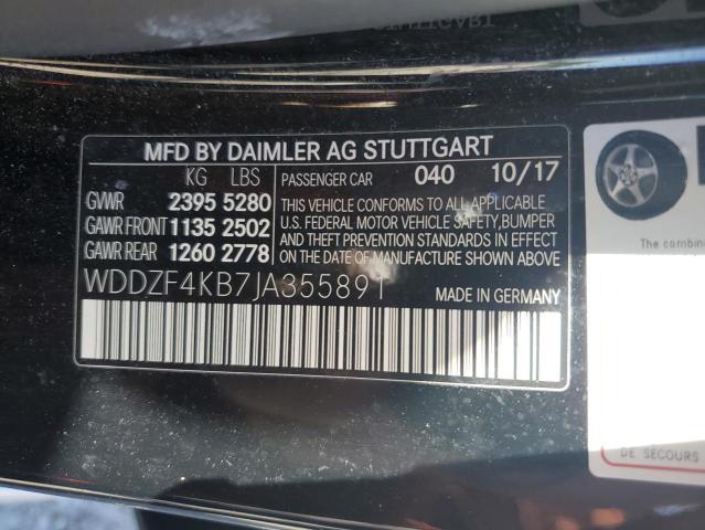 WDDZF4KB7JA355891 2018 MERCEDES-BENZ E CLASS - Image 12