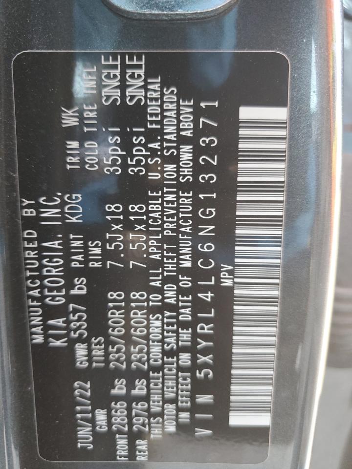 5XYRL4LC6NG132371 2022 Kia Sorento S