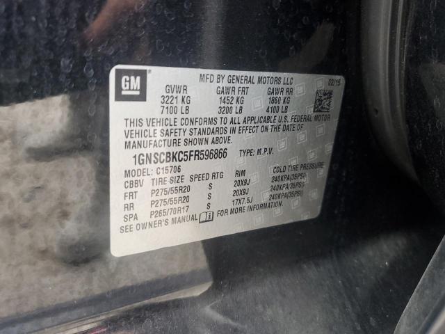 2015 Chevrolet Tahoe C1500 Lt VIN: 1GNSCBKC5FR596866 Lot: 59845754