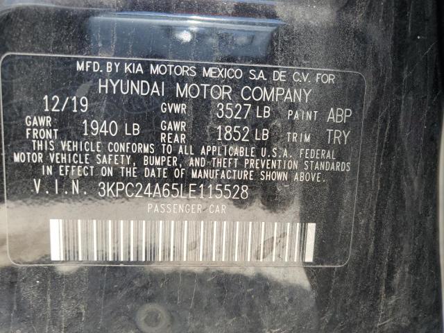 2020 Hyundai Accent Se VIN: 3KPC24A65LE115528 Lot: 58988154