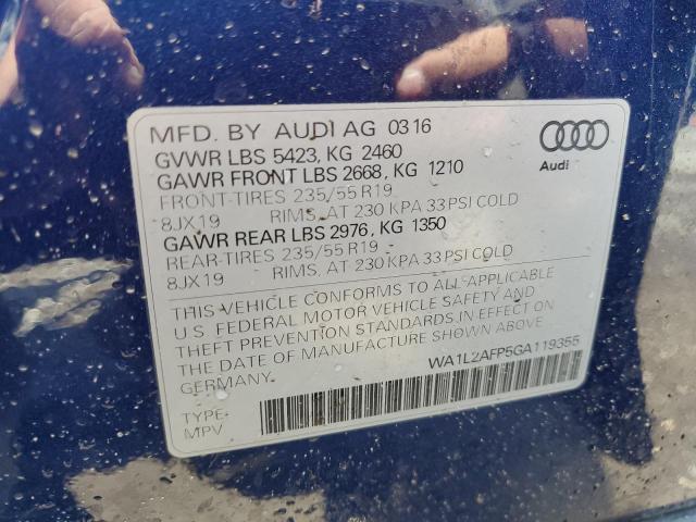 VIN WA1L2AFP5GA119355 2016 Audi Q5, Premium Plus no.12