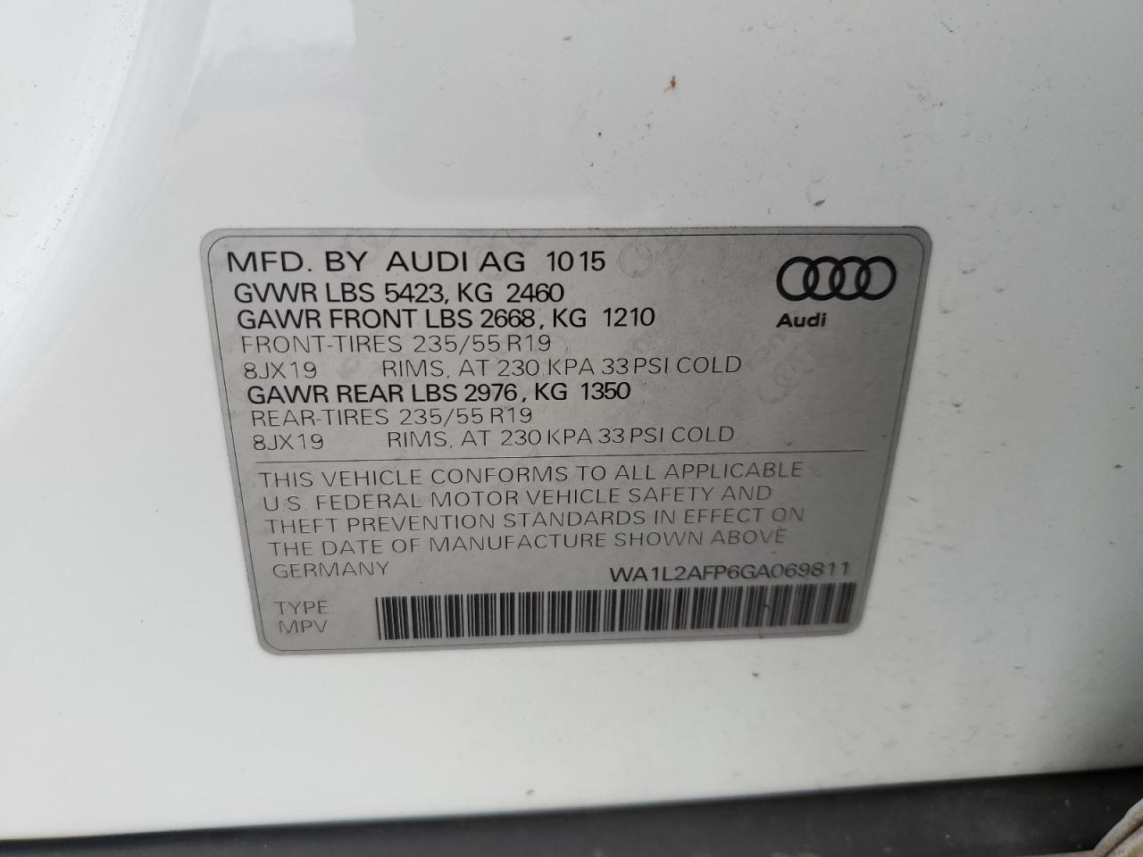 WA1L2AFP6GA069811 2016 Audi Q5 Premium Plus