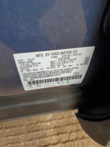 2021 Ford Explorer Xlt VIN: 1FMSK8DH0MGB74418 Lot: 63537754