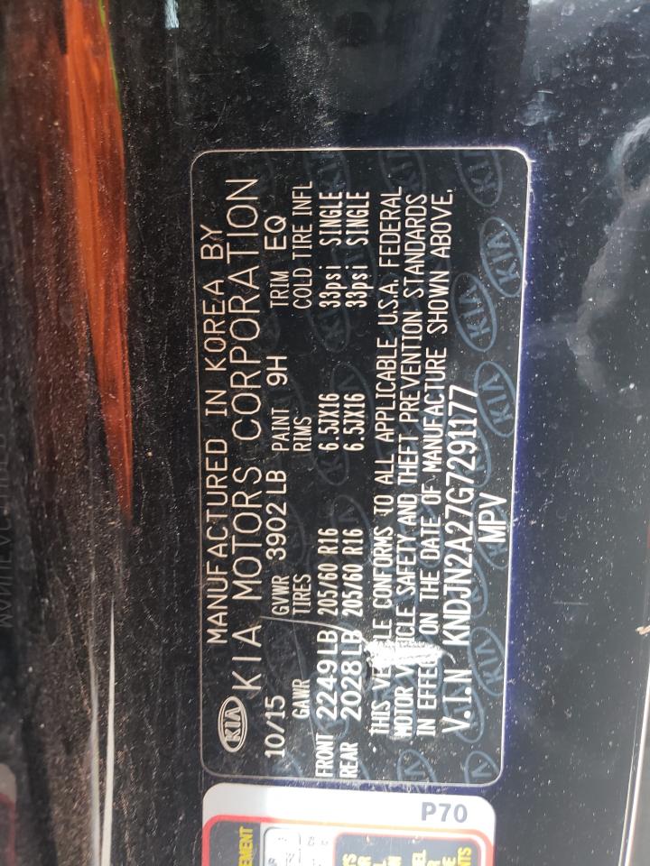 KNDJN2A27G7291177 2016 Kia Soul