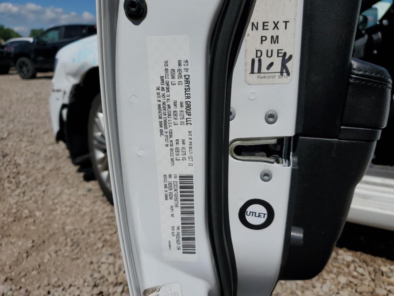 2C3CCAKT4DH567349 2013 Chrysler 300C