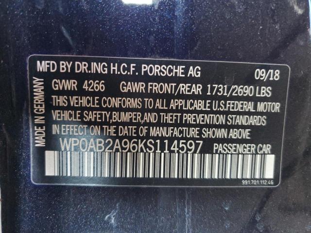 2019 PORSCHE 911 CARRER - WP0AB2A96KS114597