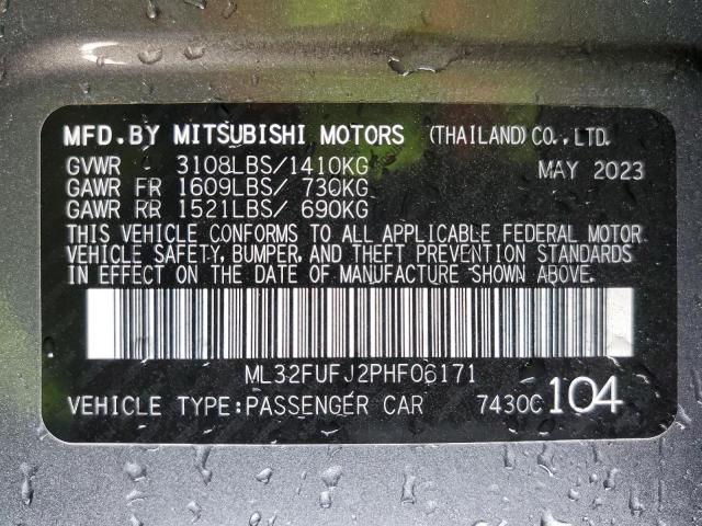 2023 Mitsubishi Mirage G4 Es VIN: ML32FUFJ2PHF06171 Lot: 56997794