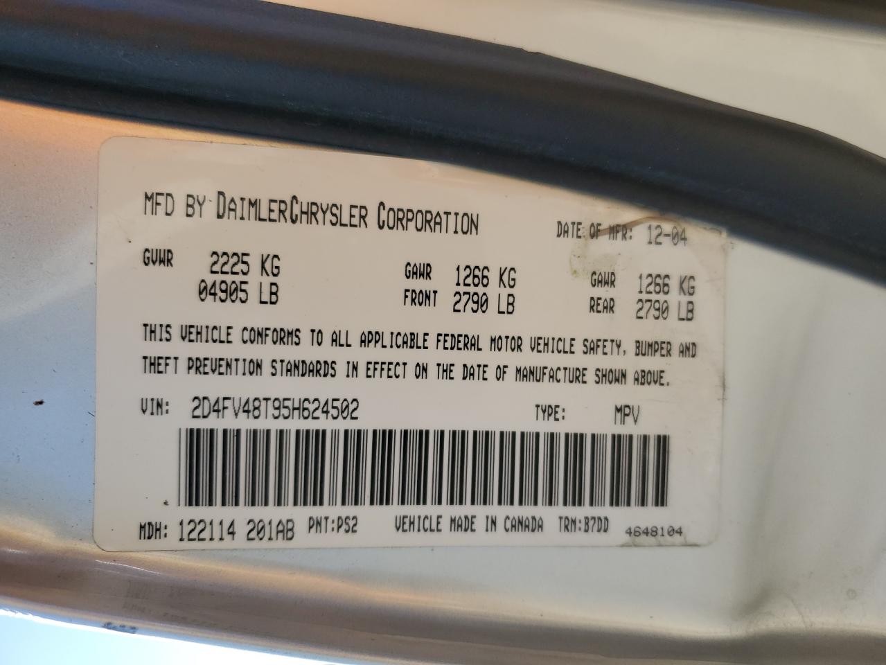 2D4FV48T95H624502 2005 Dodge Magnum Se