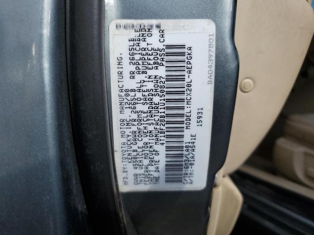 2001 Toyota Avalon Xl VIN: 4T1BF28B11U150827 Lot: 59491244