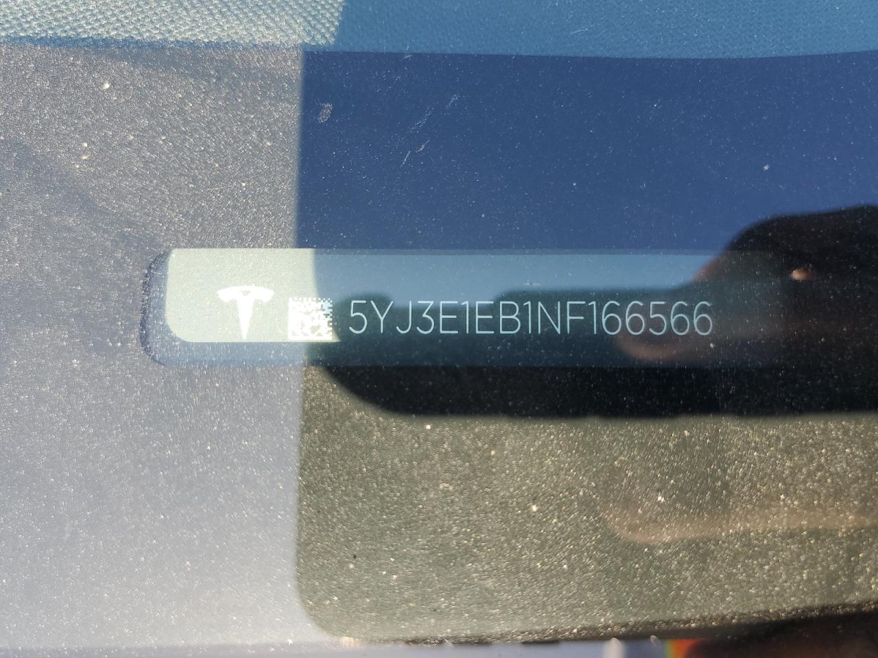 5YJ3E1EB1NF166566 2022 Tesla Model 3