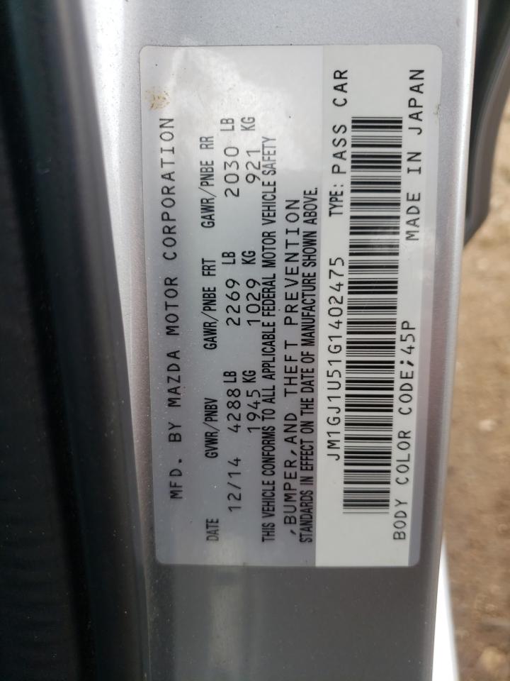 JM1GJ1U51G1402475 2016 Mazda 6 Sport