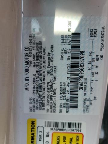 3FA6P0H95GR287098 2016 FORD FUSION - Image 12