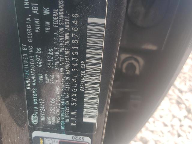 2018 Kia Optima Ex VIN: 5XXGU4L34JG187646 Lot: 56959474