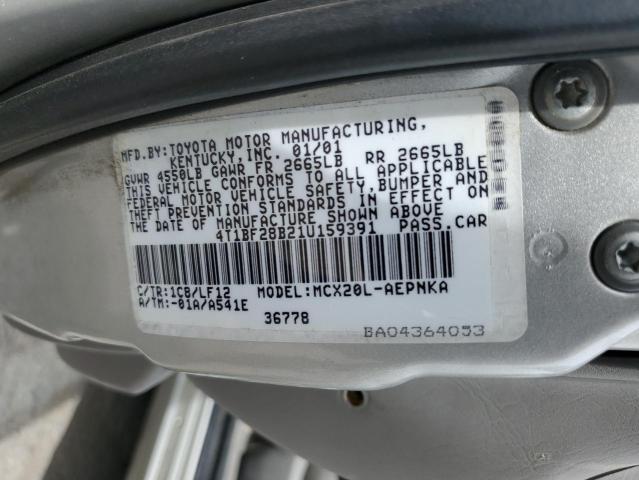 2001 Toyota Avalon Xl VIN: 4T1BF28B21U159391 Lot: 57659654