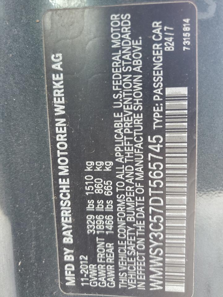 WMWSY3C57DT565745 2013 Mini Cooper Roadster S