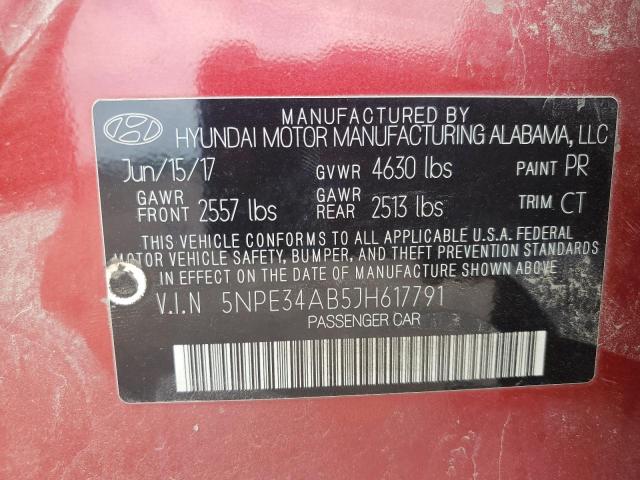 5NPE34AB5JH617791 2018 HYUNDAI SONATA - Image 12