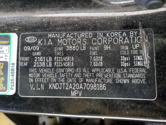 2010 Kia Soul + VIN: KNDJT2A20A7098186 Lot: 60559994
