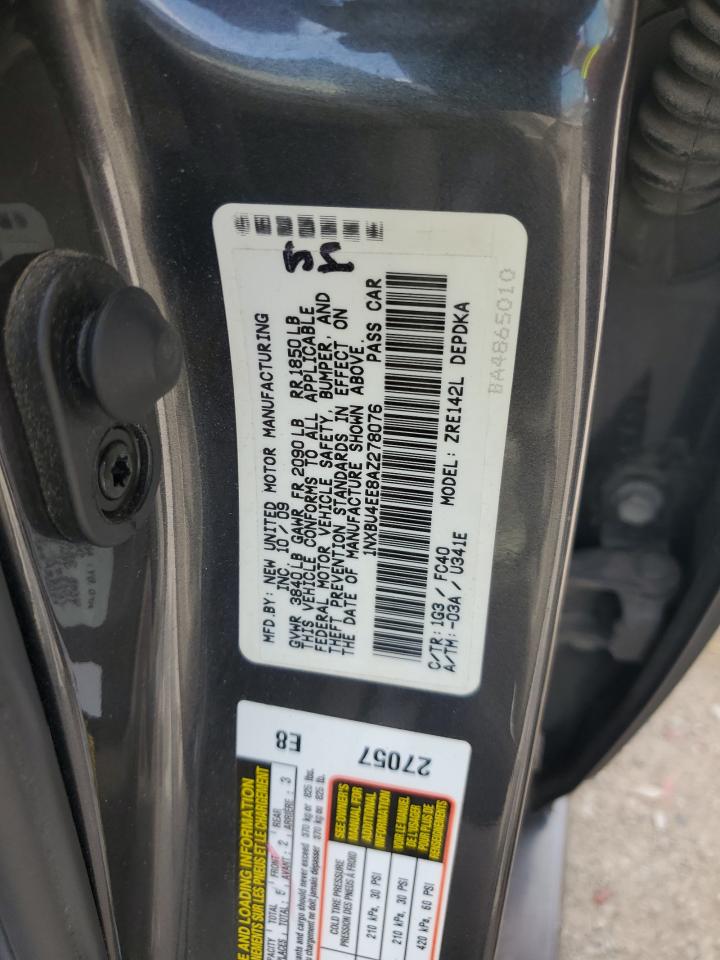 1NXBU4EE8AZ278076 2010 Toyota Corolla Base