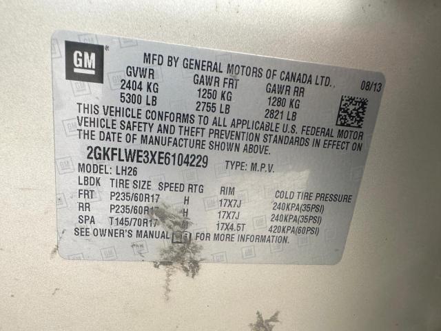 2014 GMC Terrain Sle VIN: 2GKFLWE3XE6104229 Lot: 59093934