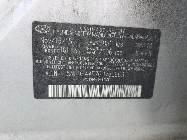 5NPDH4AE7GH788963 2016 HYUNDAI ELANTRA - Image 12