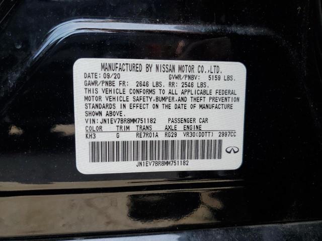 2021 Infiniti Q50 Luxe VIN: JN1EV7BR8MM751182 Lot: 60305444