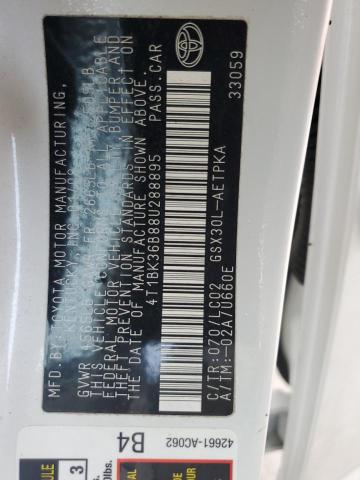 2008 Toyota Avalon Xl VIN: 4T1BK36B88U288895 Lot: 58646314