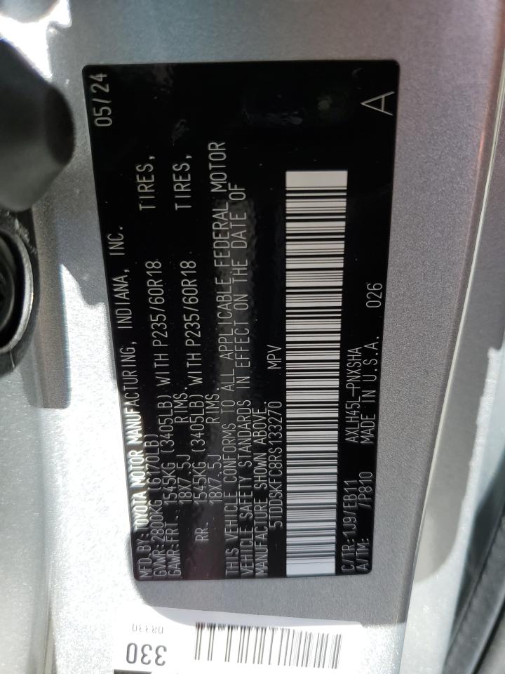 5TDDSKFC8RS133270 TOYOTA All Models 2024