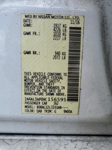 2017 NISSAN ALTIMA 2.5 - 1N4AL3AP0HC156595