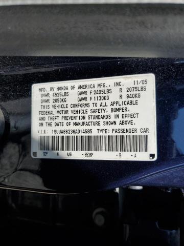 2006 Acura 3.2Tl VIN: 19UUA66236A014585 Lot: 59755714