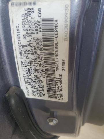 2000 Toyota Camry Le VIN: 4T1BF22KXYU100544 Lot: 60034714