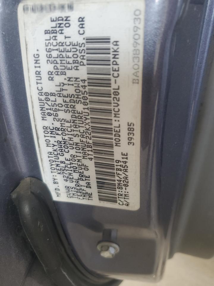 4T1BF22KXYU100544 2000 Toyota Camry Le