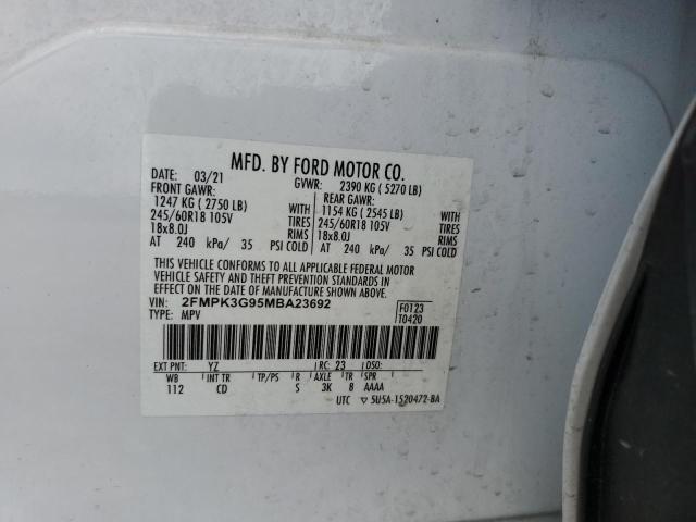 2021 Ford Edge Se VIN: 2FMPK3G95MBA23692 Lot: 56733934