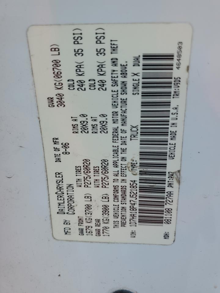 1D7HA18P47J521854 2007 Dodge Ram 1500 St