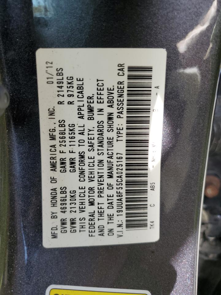 19UUA8F55CA025167 2012 Acura Tl