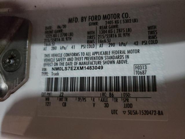 2021 FORD TRANSIT CO - NM0LS7E2XM1483049