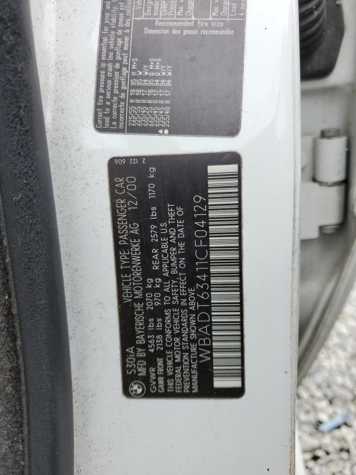 WBADT63411CF04129 2001 BMW 530 I Automatic