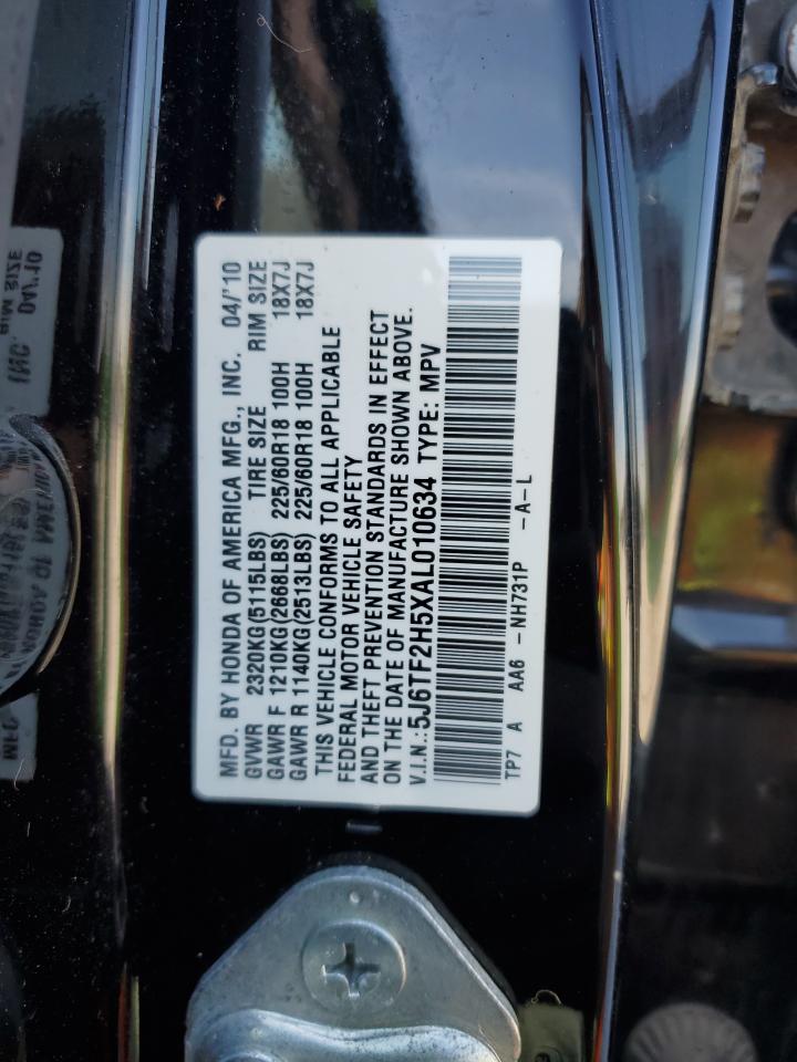 5J6TF2H5XAL010634 2010 Honda Accord Crosstour Exl