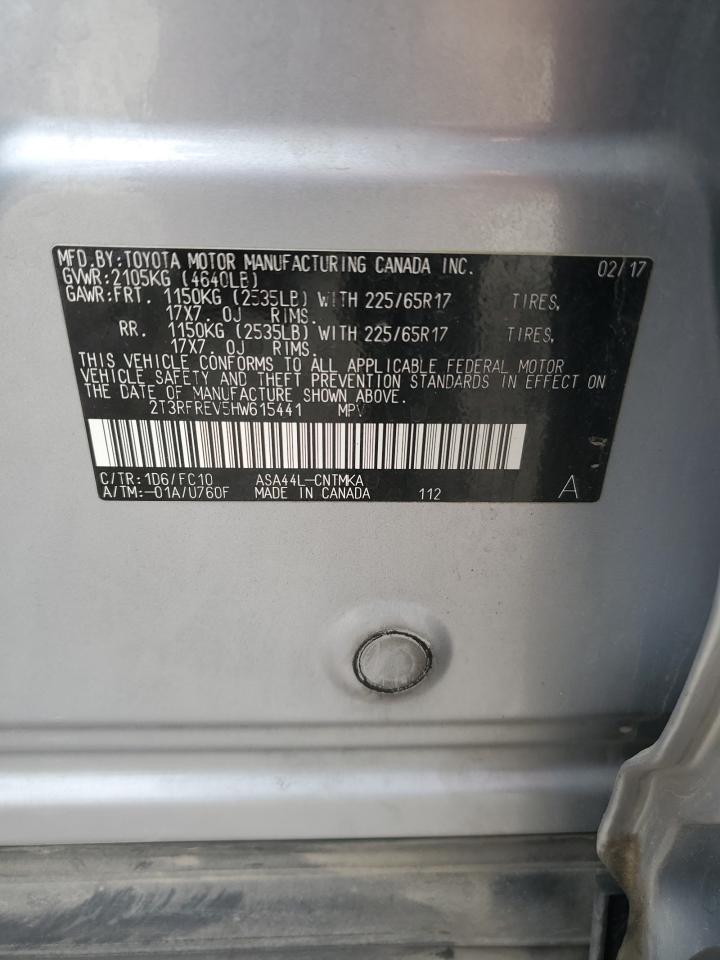 2T3RFREV5HW615441 2017 Toyota Rav4 Xle