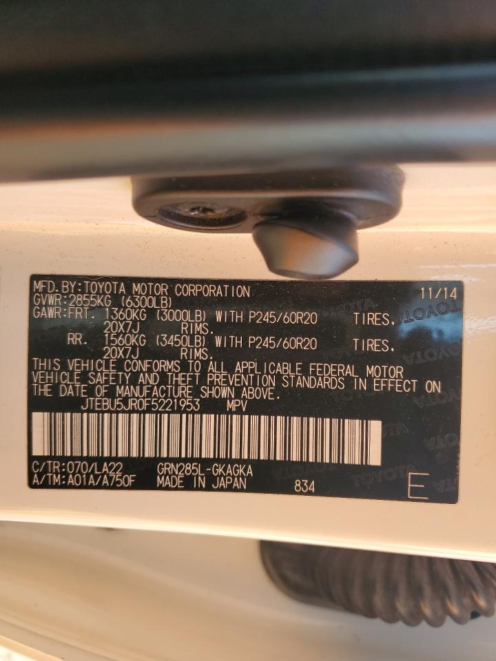 JTEBU5JR0F5221953 2015 Toyota 4Runner Sr5