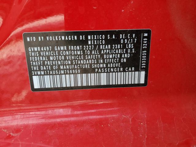 2018 Volkswagen Golf Alltrack S VIN: 3VWM17AU5JM756959 Lot: 56843464