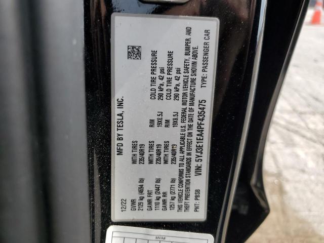 VIN 5YJ3E1EA4PF435475 2023 TESLA MODEL 3 no.13