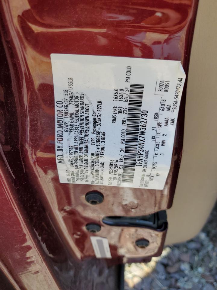 1FAHP34NX7W362730 2007 Ford Focus Zx4