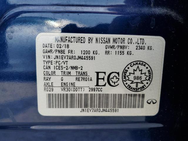 2018 Infiniti Q50 Luxe VIN: JN1EV7AR0JM445591 Lot: 54488394