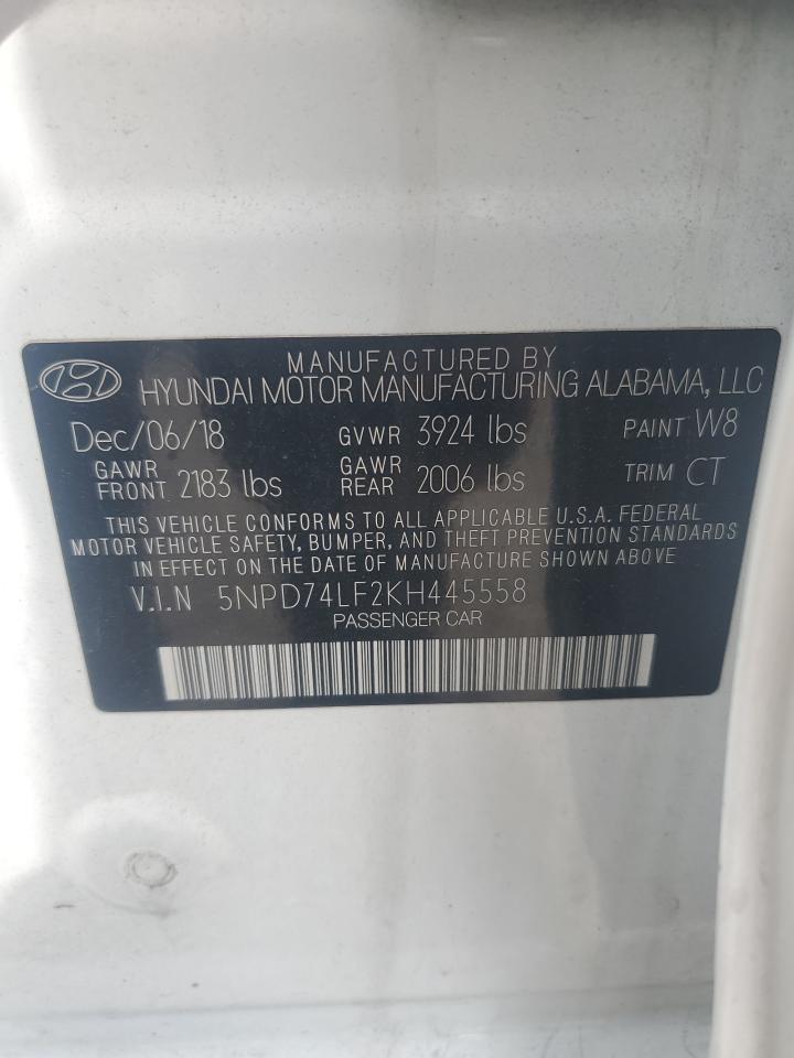 5NPD74LF2KH445558 2019 Hyundai Elantra Se