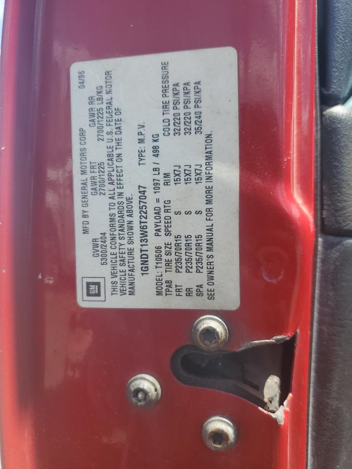 1GNDT13W6T2257047 1996 Chevrolet Blazer