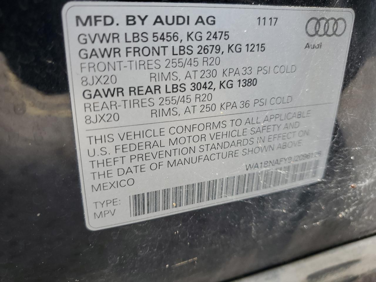 WA1BNAFY9J2096126 2018 Audi Q5 Premium Plus