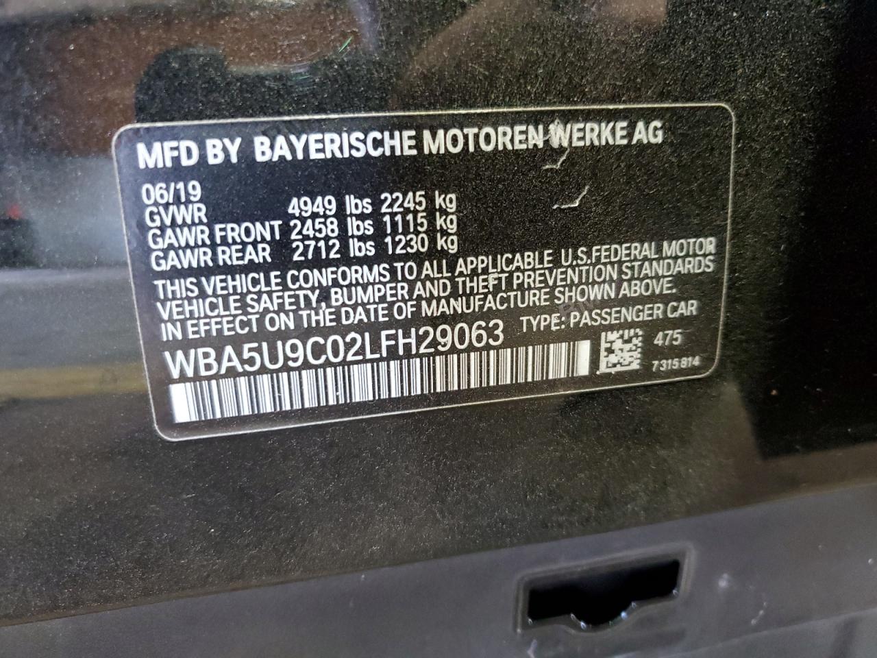 WBA5U9C02LFH29063 2020 BMW M340Xi